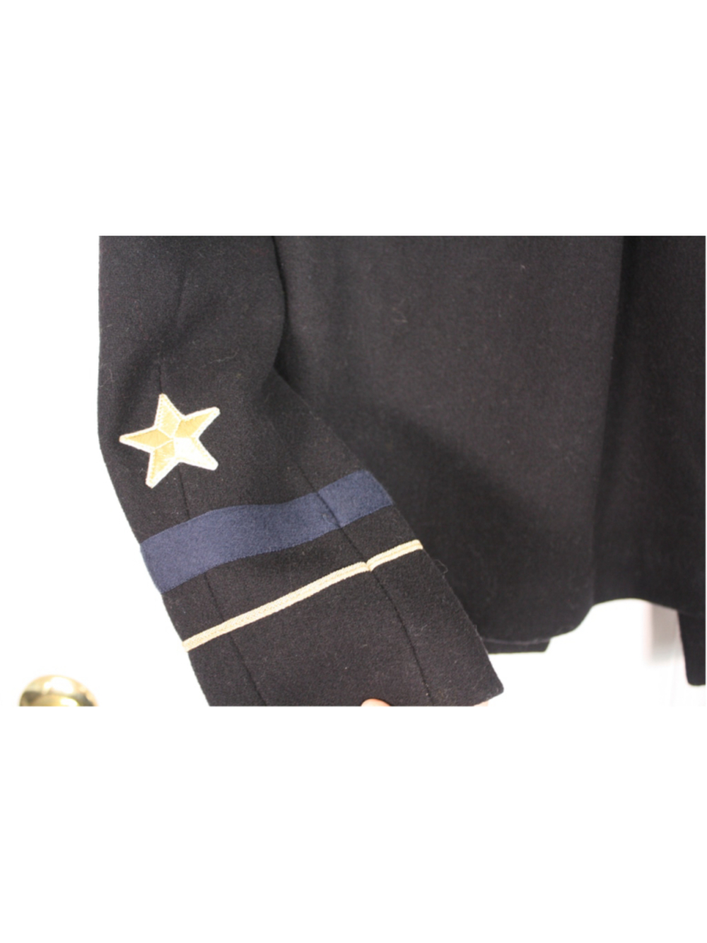 Zara Trafaluc XS Wool Blend Military Peacoat Lovers Embroidered Black Jacket - Picture 4 of 13